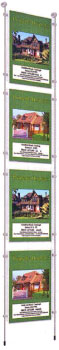 4 x A4 clear acrylic pockets