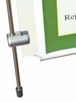 Window Poster Holders - 3mm Rod Kits, with stylish black end cap