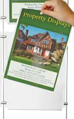 Window Poster Holders - 3mm Rod Kits, easy access pockets
