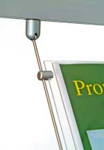 Window Poster Holders - 3mm Rod Kits, pull away from wall or window