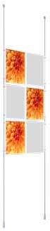 3 x Double A4 acrylic pockets