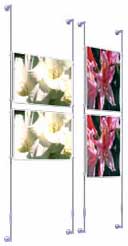 2 x A3 clear acrylic pockets