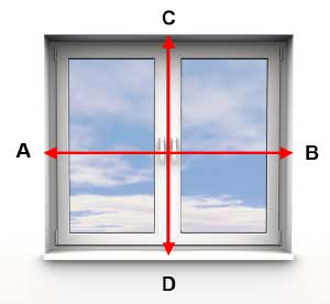 Measuring inside a window recess 
