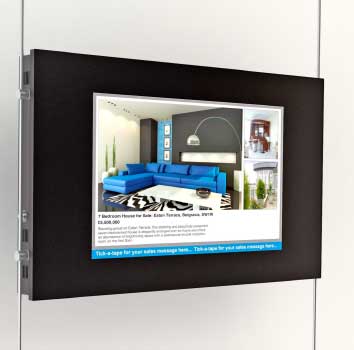 ceiling to floor digital screens