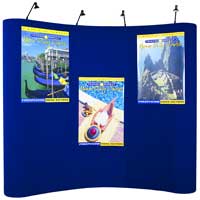 pop up stand with fabric panels