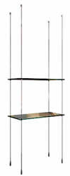 Ceiling-Floor Kit with 2 x A1 Glass Display Shelves
