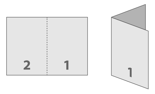 Half fold or single fold