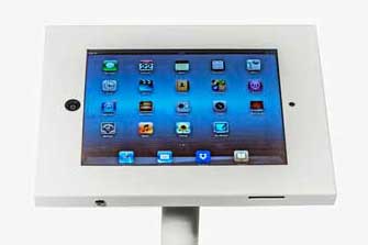 white iPad Holder